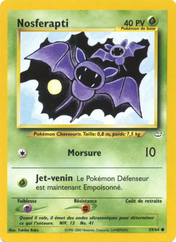 Nosferapti — Carte Pokémon 59 Neo Revelation
