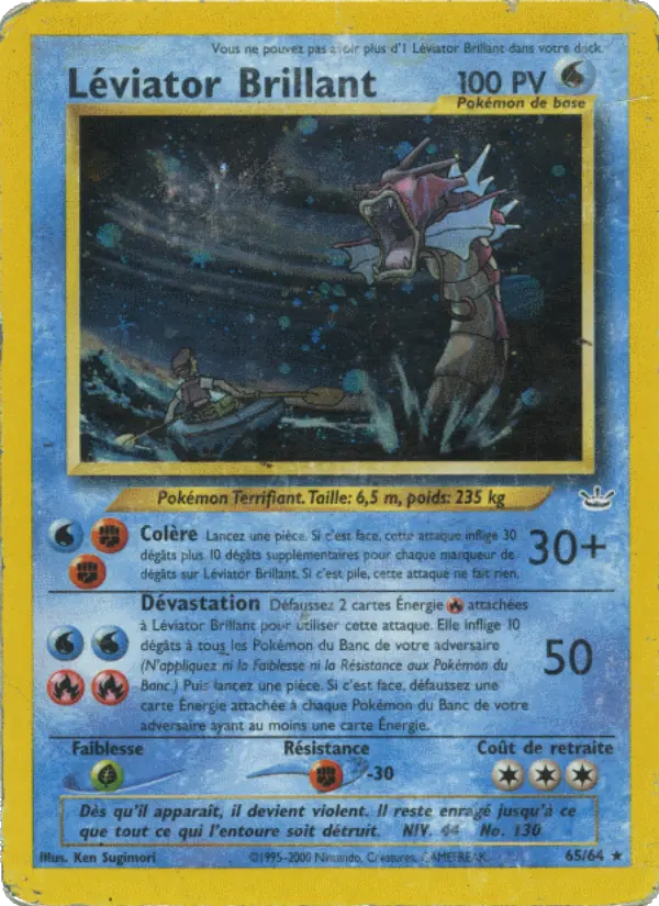 Léviator Brillant — Carte Pokémon 65 Neo Revelation