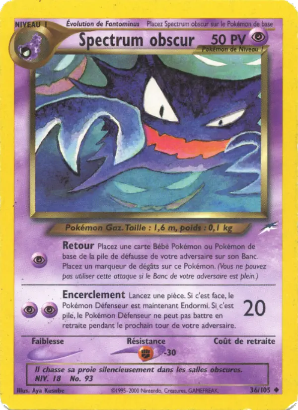 Spectrum obscur — Carte Pokémon 36 Neo Destiny