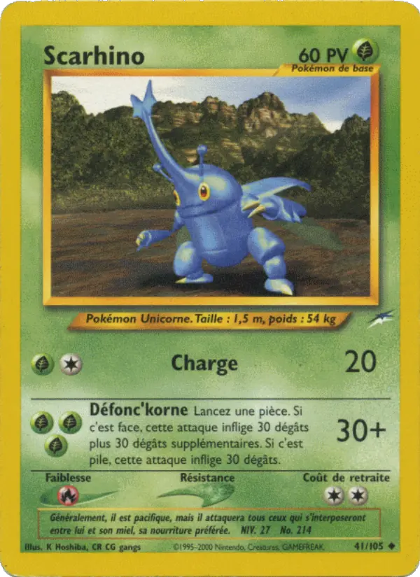 Scarhino — Carte Pokémon 41 Neo Destiny