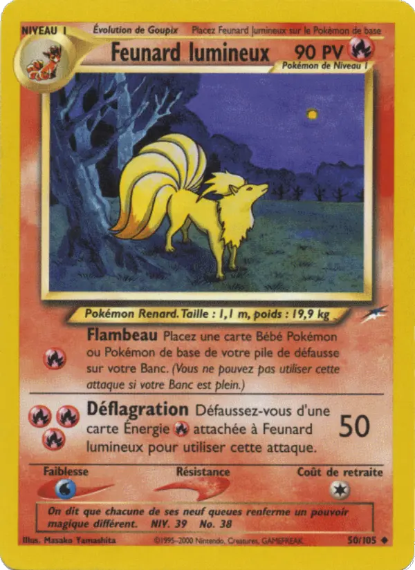 Feunard lumineux — Carte Pokémon 50 Neo Destiny
