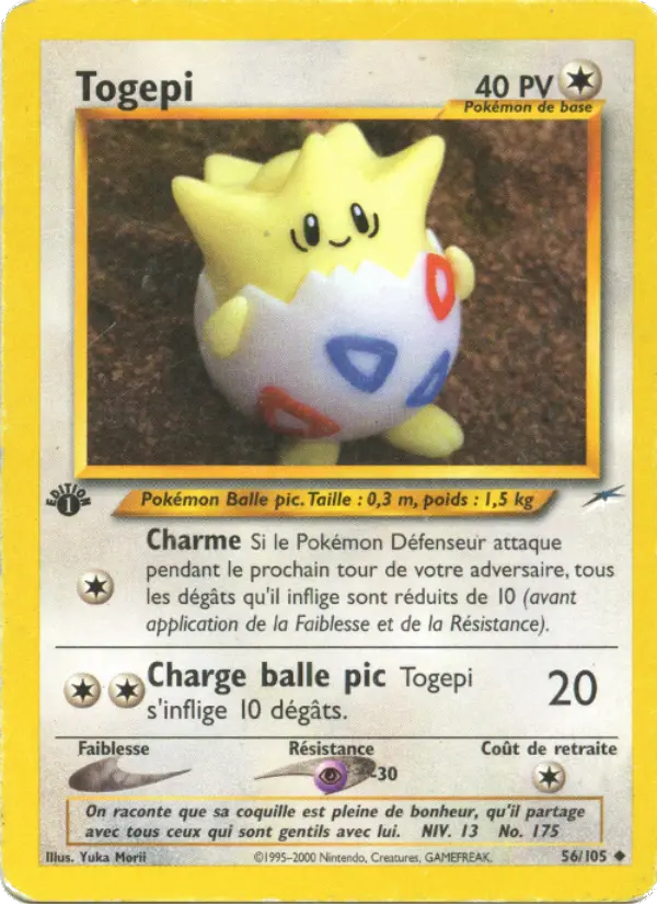 Togepi — Carte Pokémon 56 Neo Destiny