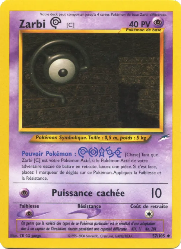 057/105 - Zarbi C — Carte Pokémon Neo Destiny 57/105