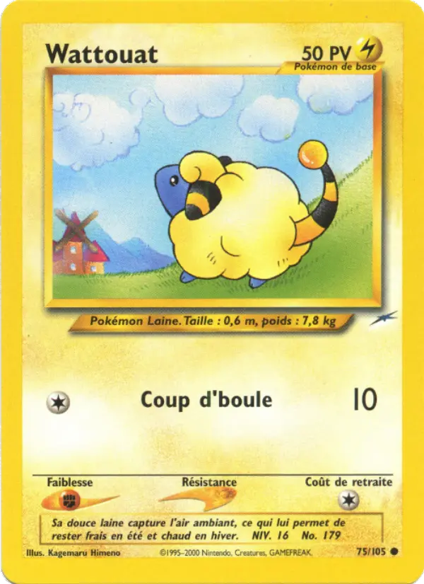 Wattouat — Carte Pokémon 75 Neo Destiny