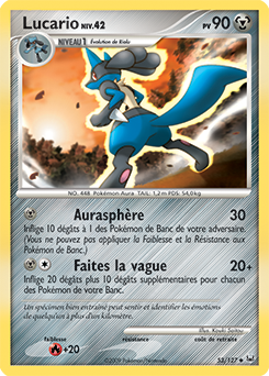 053/127 - Lucario — Carte Pokémon Platine 53/127