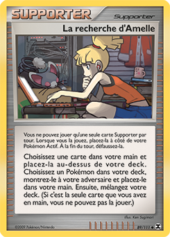 089/111 - La recherche d'Amelle — Carte Pokémon Rivaux Émergeants 89/111