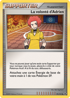 091/111 - La volonté d'Adrien — Carte Pokémon Rivaux Émergeants 91/111