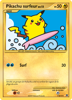 Pikachu surfeur Niv. 13 pl2 Tempête