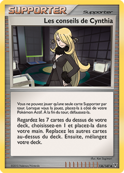 136/147 - Les conseils de Cynthia — Carte Pokémon Vainqueurs Suprêmes 136/147