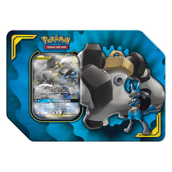 Pokébox - Alliance Puissante / Lucario & Melmetal GX, boîte en métal, édition française