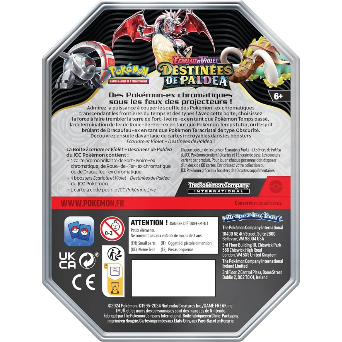 Pokébox - Destinées de Paldea / Roue-de-Fer-ex — verso