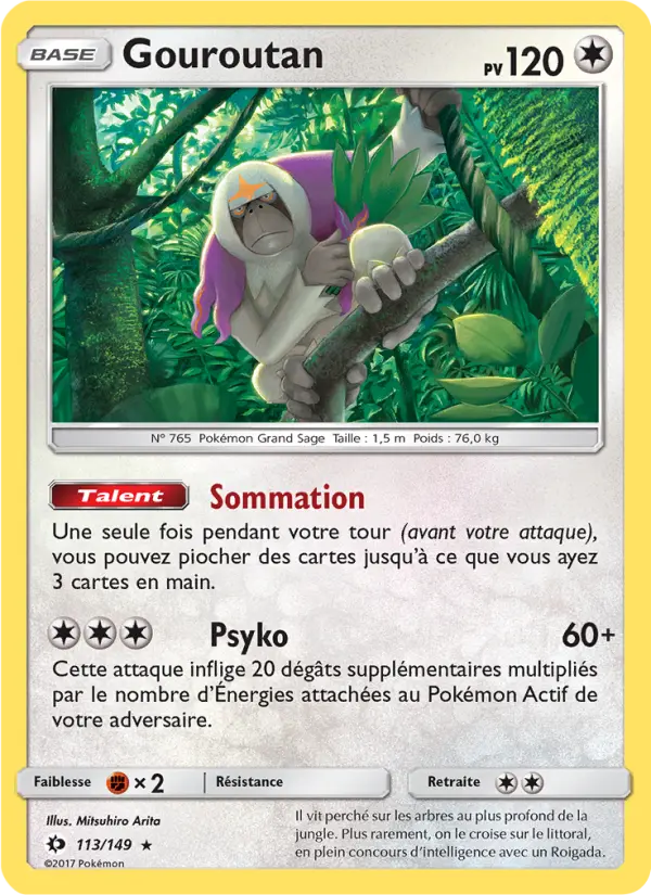 Gouroutan — Carte Pokémon 113 Soleil et Lune