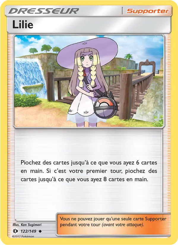 122/149 - Lilie — Carte Pokémon Soleil et Lune 122/149