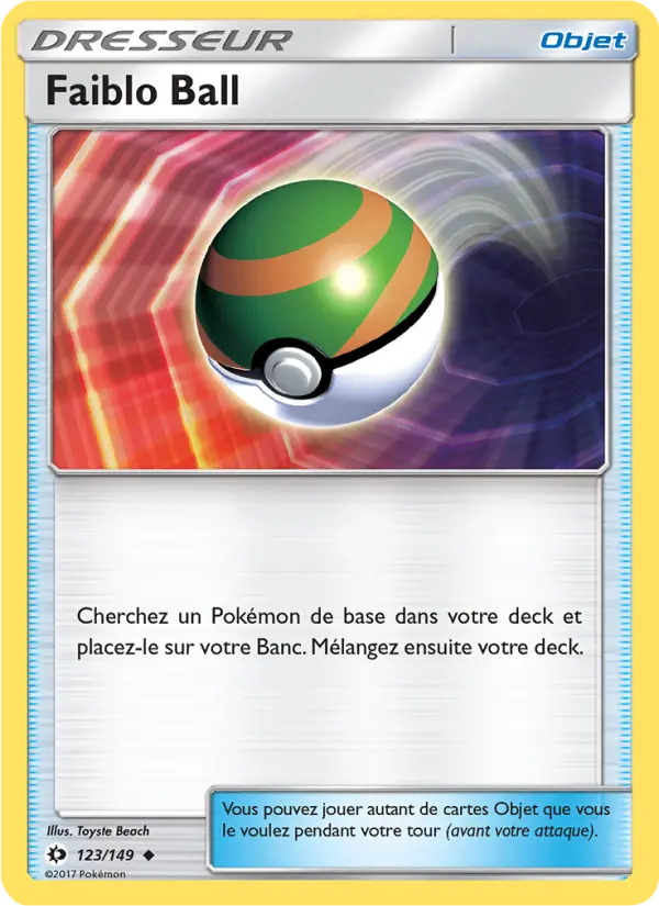123/149 - Faiblo Ball — Carte Pokémon Soleil et Lune 123/149