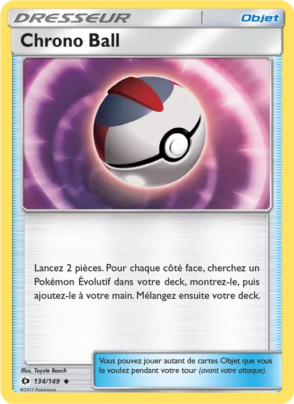134/149 - Chrono Ball — Carte Pokémon Soleil et Lune 134/149