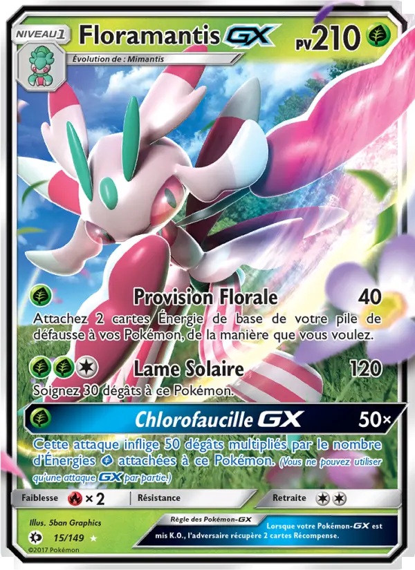 Floramantis GX — Carte Pokémon 15 Soleil et Lune