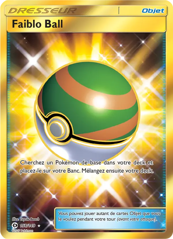 158/149 - Faiblo Ball — Carte Pokémon Soleil et Lune 158/149