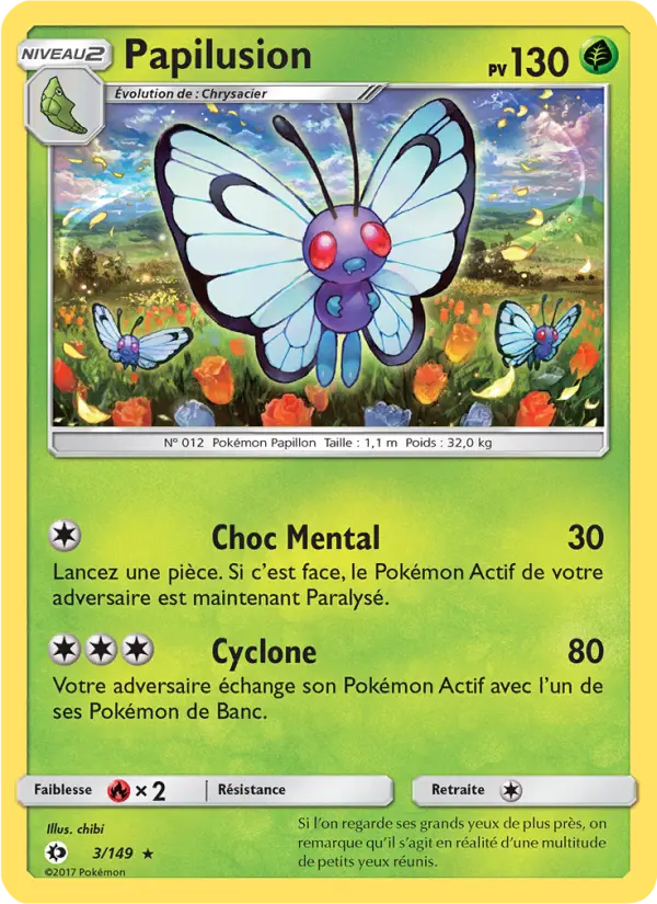 Papilusion — Carte Pokémon 3 Soleil et Lune