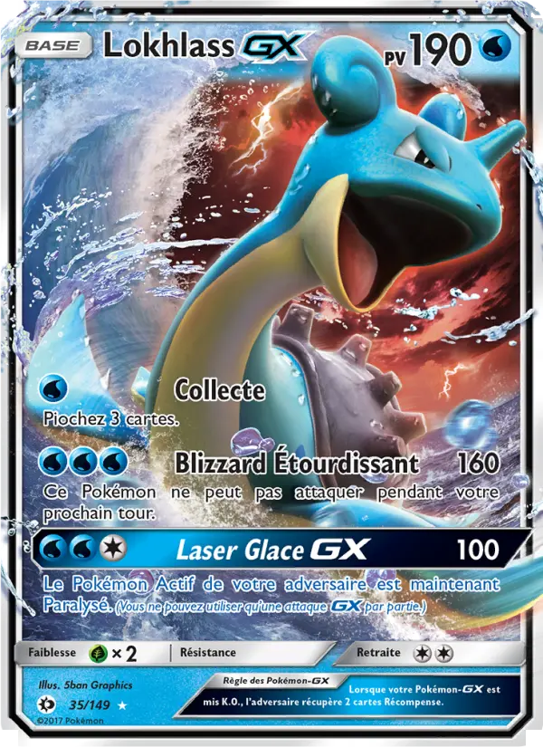 035/149 - Lokhlass GX — Carte Pokémon Soleil et Lune 35/149
