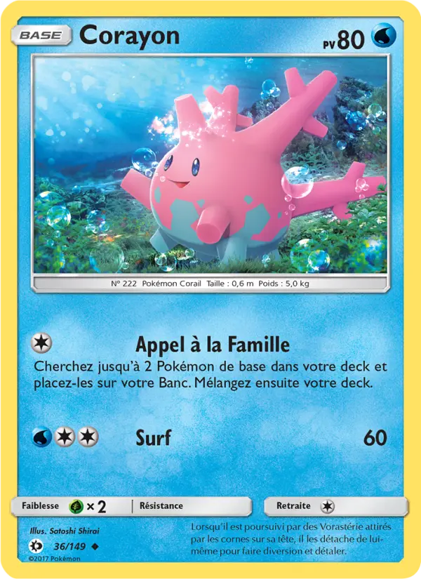 036/149 - Corayon — Carte Pokémon Soleil et Lune 36/149