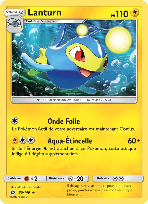 050/149 - Lanturn — Carte Pokémon Soleil et Lune 50/149