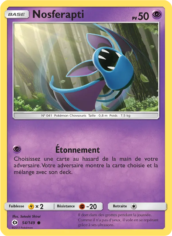 054/149 - Nosferapti — Carte Pokémon Soleil et Lune 54/149
