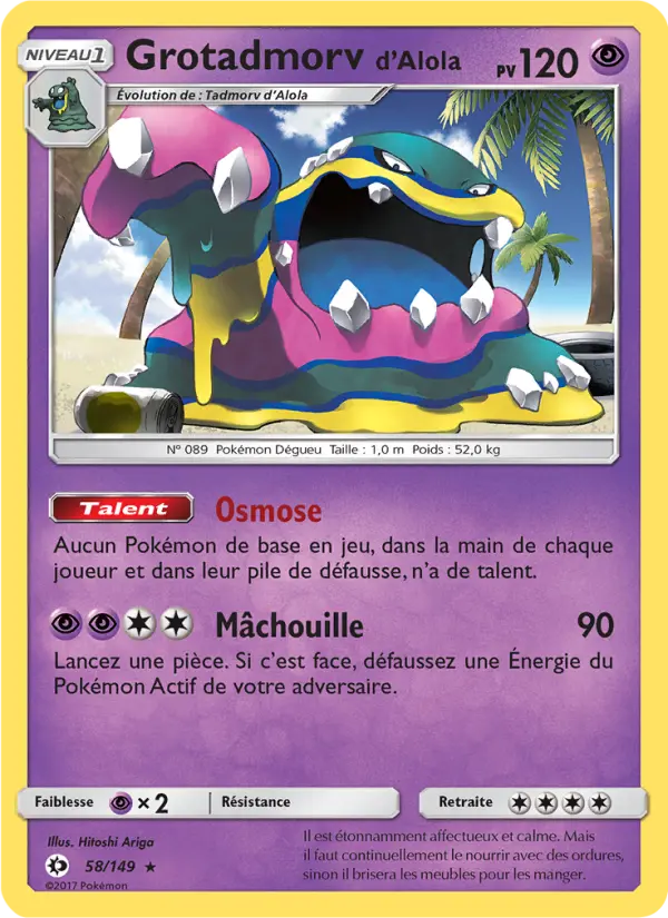 Grotadmorv d’Alola — Carte Pokémon 58 Soleil et Lune