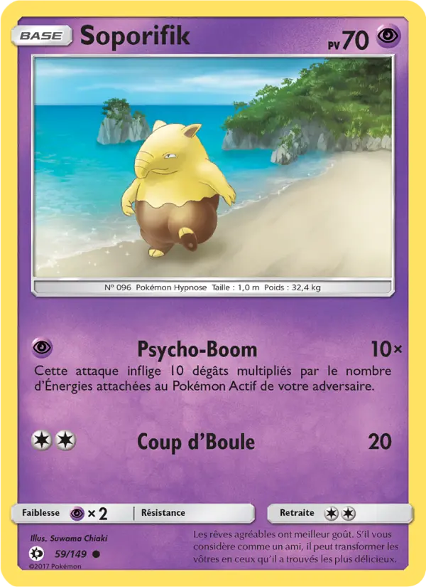 Soporifik — Carte Pokémon 59 Soleil et Lune