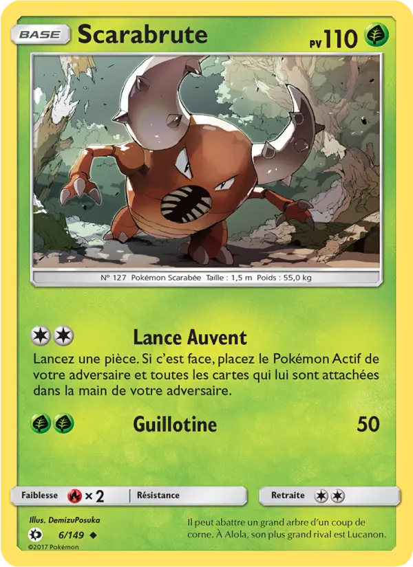 006/149 - Scarabrute — Carte Pokémon Soleil et Lune 6/149