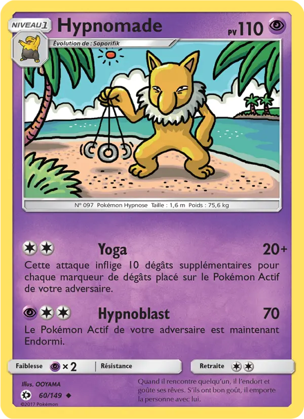 Hypnomade — Carte Pokémon 60 Soleil et Lune