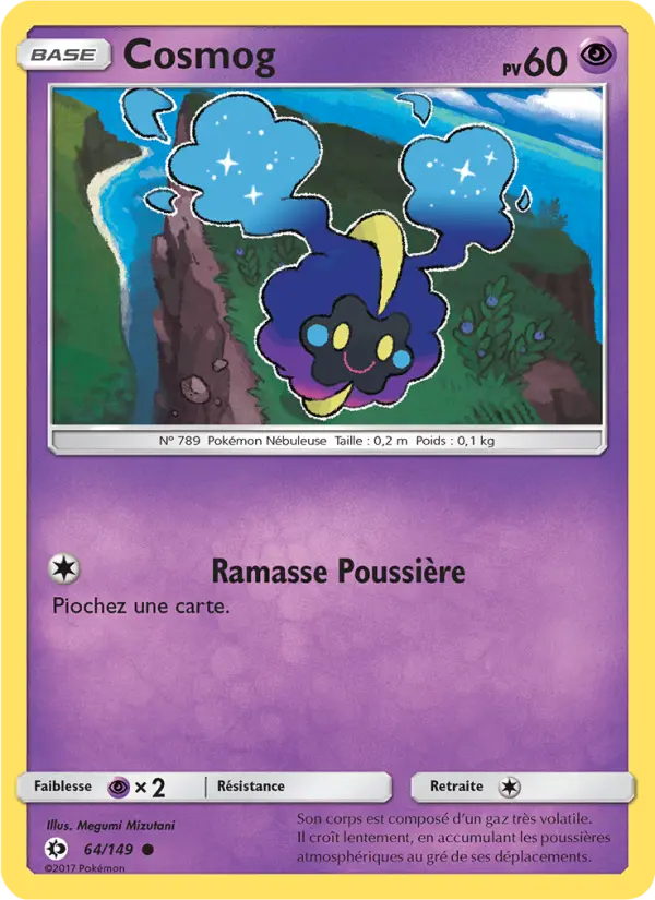 064/149 - Cosmog — Carte Pokémon Soleil et Lune 64/149