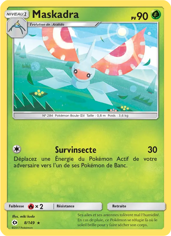 Maskadra — Carte Pokémon 8 Soleil et Lune