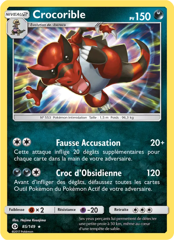 085/149 - Crocorible — Carte Pokémon Soleil et Lune 85/149