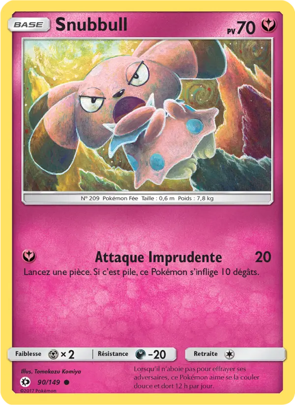 090/149 - Snubbull — Carte Pokémon Soleil et Lune 90/149