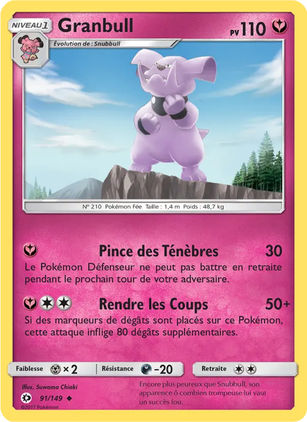 Granbull — Carte Pokémon 91 Soleil et Lune