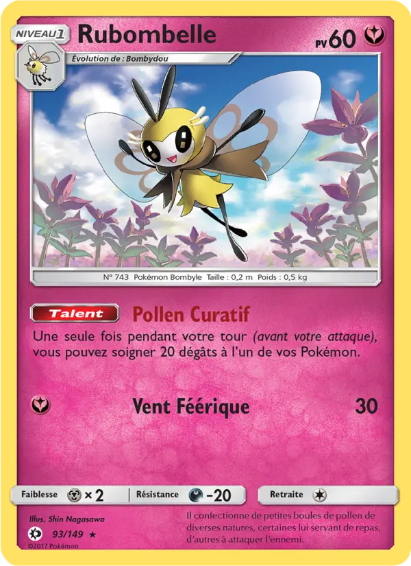 Rubombelle — Carte Pokémon 93 Soleil et Lune