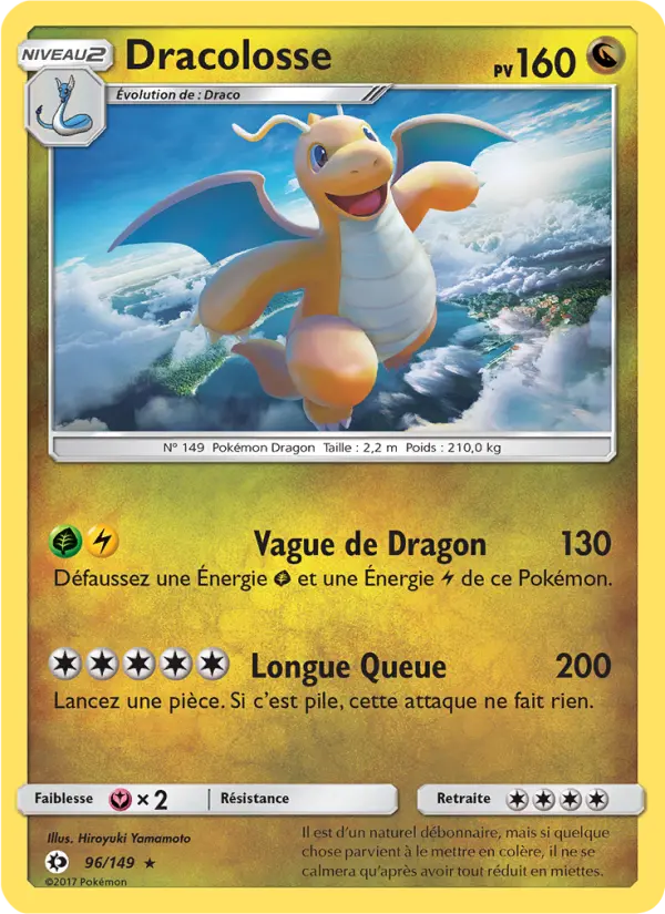 096/149 - Dracolosse — Carte Pokémon Soleil et Lune 96/149