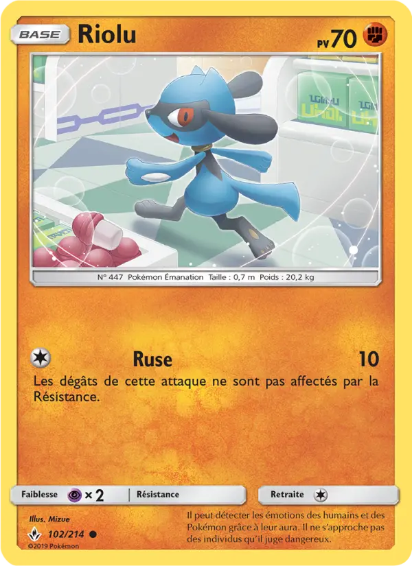 102/214 - Riolu — Carte Pokémon Alliance Infaillible 102/214