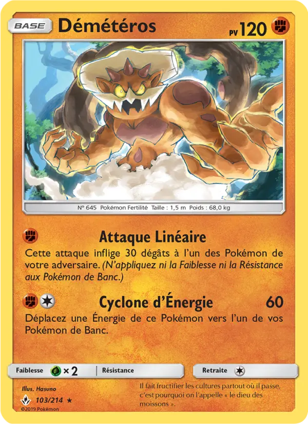103/214 - Démétéros — Carte Pokémon Alliance Infaillible 103/214
