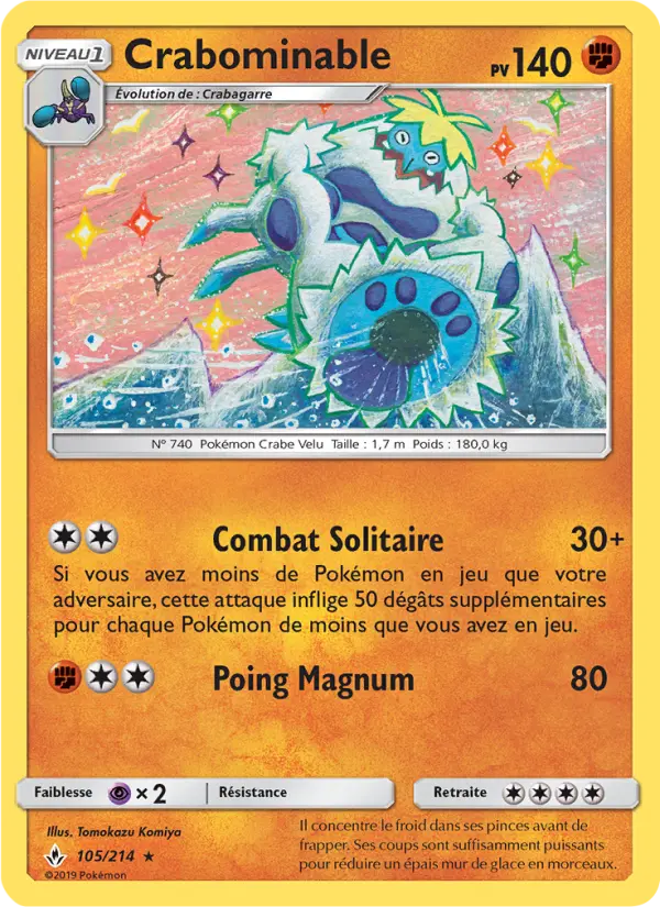Crabominable — Carte Pokémon 105 Alliance Infaillible