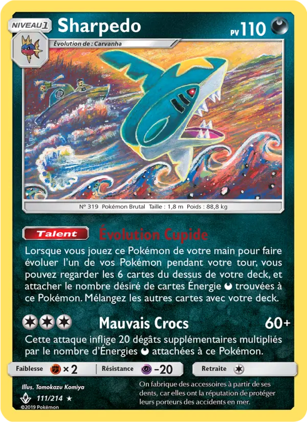 Sharpedo — Carte Pokémon 111 Alliance Infaillible