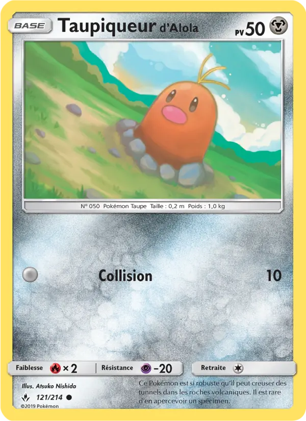 121/214 - Taupiqueur d’Alola — Carte Pokémon Alliance Infaillible 121/214