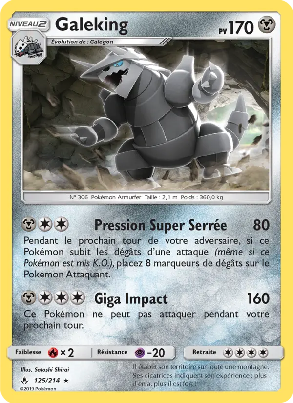 125/214 - Galeking — Carte Pokémon Alliance Infaillible 125/214