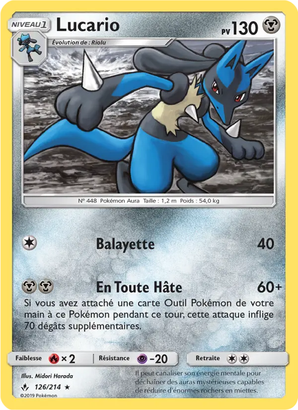 126/214 - Lucario — Carte Pokémon Alliance Infaillible 126/214