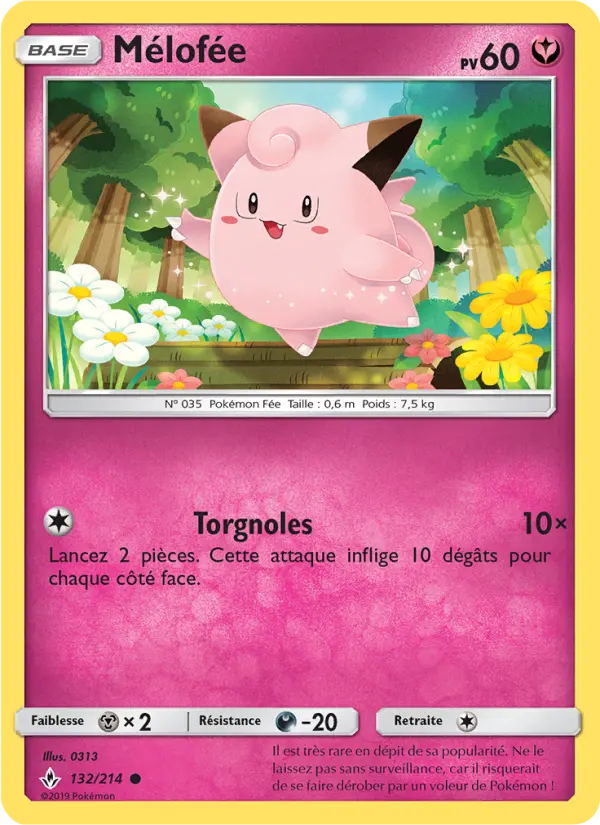 132/214 - Mélofée — Carte Pokémon Alliance Infaillible 132/214