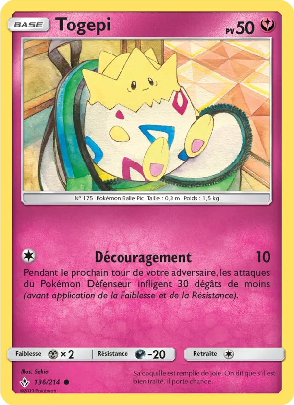 136/214 - Togepi — Carte Pokémon Alliance Infaillible 136/214