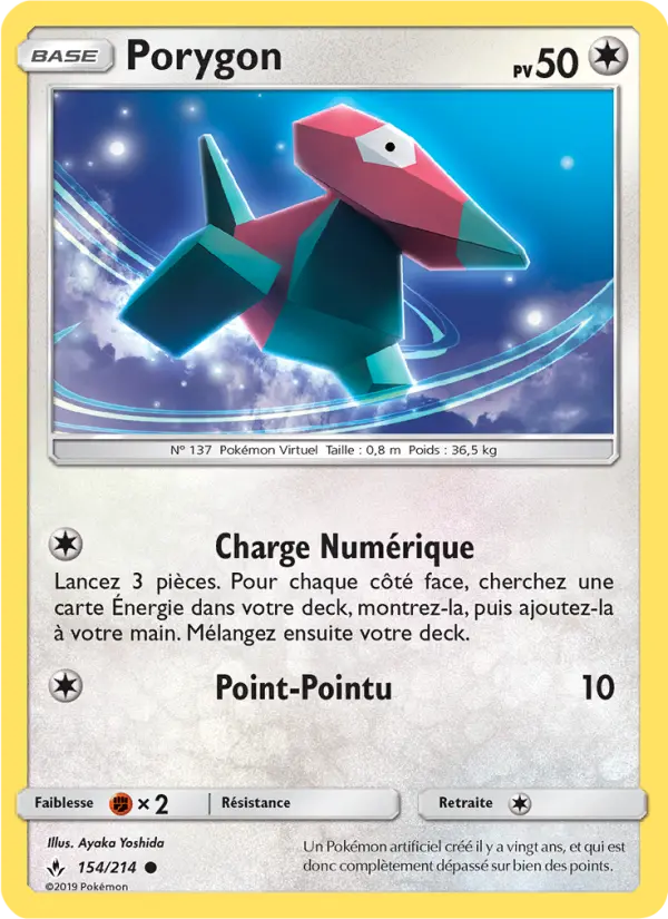 154/214 - Porygon — Carte Pokémon Alliance Infaillible 154/214