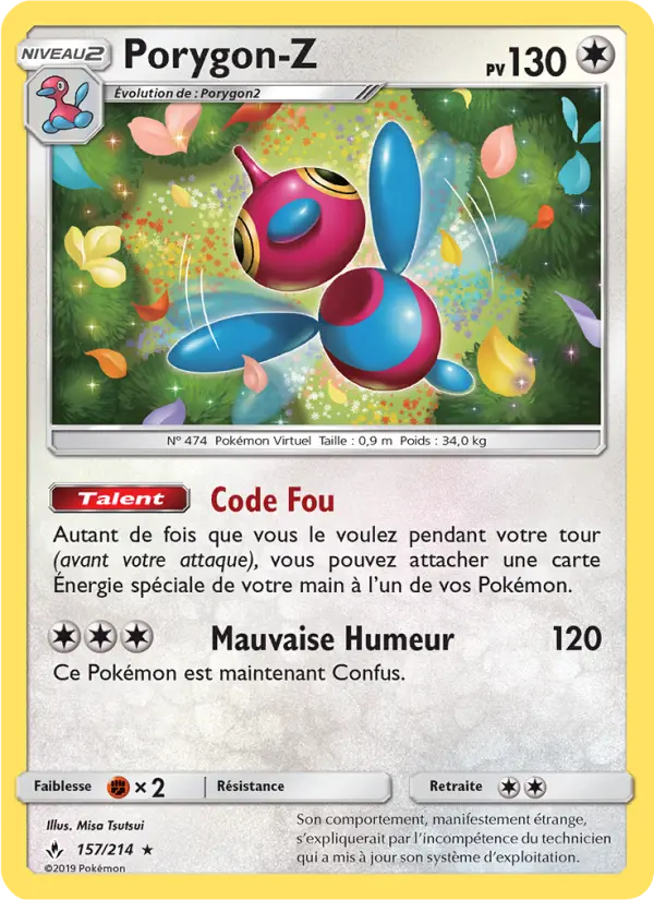 Porygon-Z — Carte Pokémon 157 Alliance Infaillible
