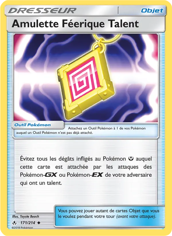171/214 - Amulette Féerique Talent — Carte Pokémon Alliance Infaillible 171/214