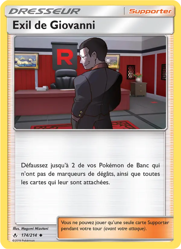 174/214 - Exil de Giovanni — Carte Pokémon Alliance Infaillible 174/214